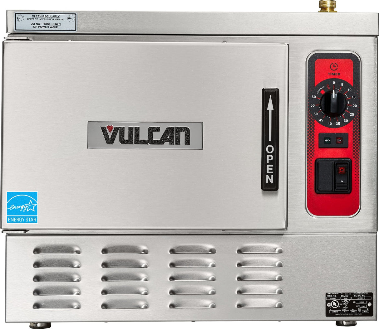 Vulcan C24EA3-LWE Low Water Countertop Electric Convection Steamer with Professional Controls - 3 Pan/cap - 208v, 8.5 kW