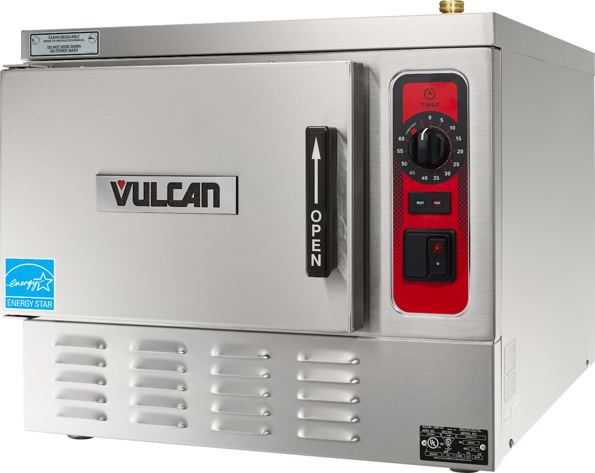 Vulcan C24EA3-LWE Low Water Countertop Electric Convection Steamer with Professional Controls - 3 Pan/cap - 208v, 8.5 kW