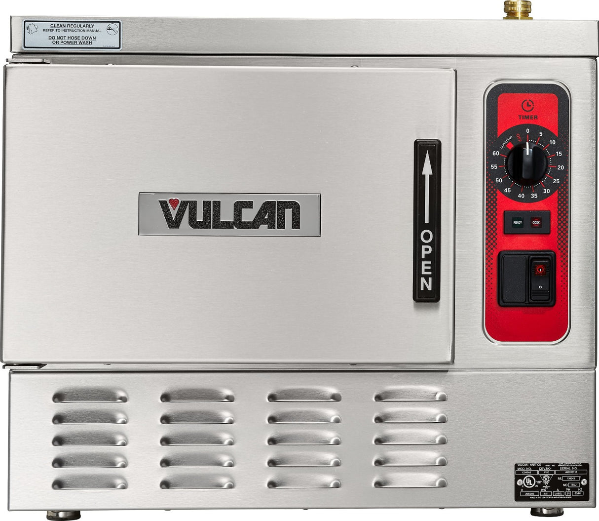 Vulcan C24EA3-PS PowerSteam Countertop Electric Convection Steamer with Professional Controls - 3 Pan Capacity - 208v, 8.5 kW