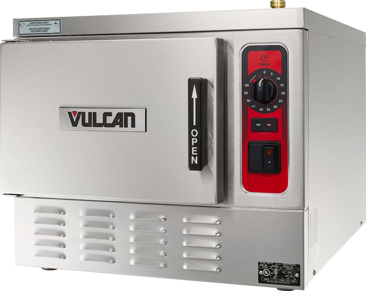 Vulcan C24EA3-PS PowerSteam Countertop Electric Convection Steamer with Professional Controls - 3 Pan Capacity - 208v, 8.5 kW
