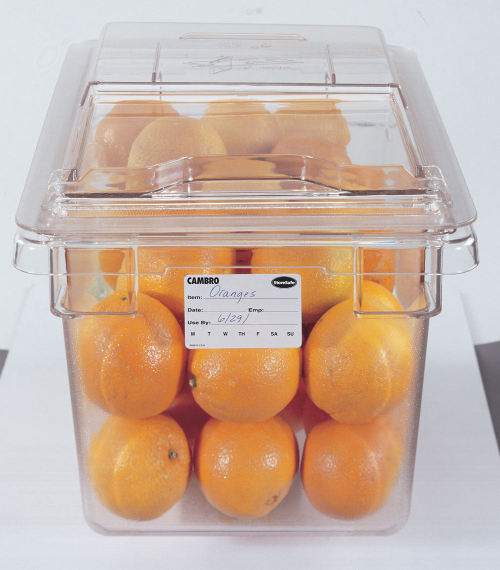 Cambro 23SLB250 StoreSafe Dissolvable Food Rotation Label 2" x 3" - White - 250/Roll - 24 Rolls/Case