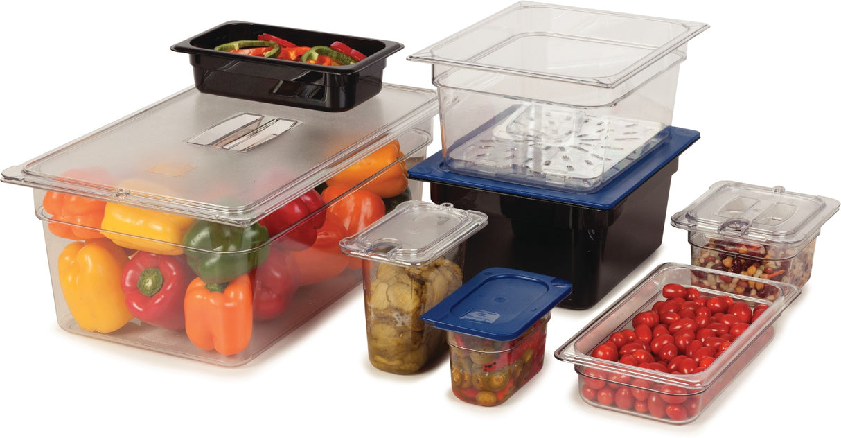 Carlisle 3068807 StorPlus Polycarbonate Food Pan 6" Deep - 1/9 Size - Clear