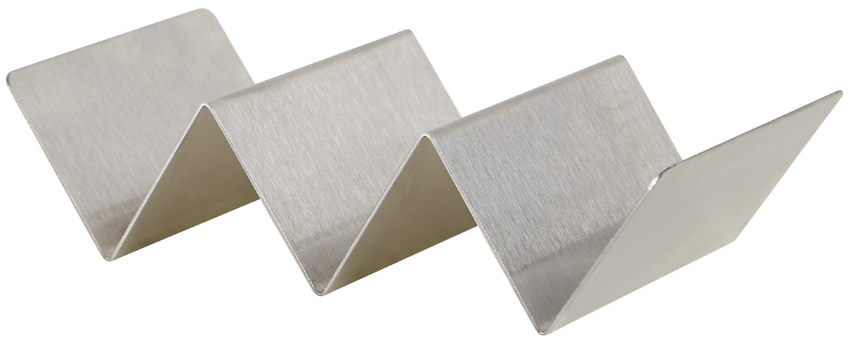 Winco TCHS-23 Stainless Steel Taco Holder 8-3/8"L x 4"W x 2"H - Holds 2 to 3 Tacos - 72/Case