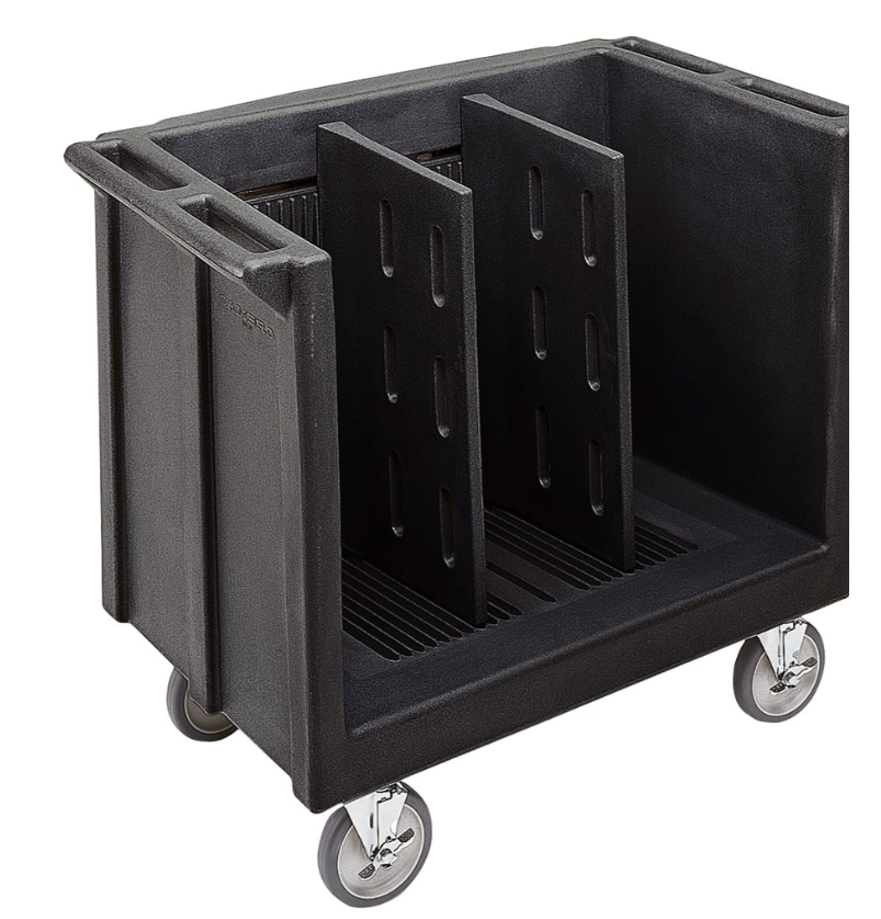 Cambro TDC30110 38 7/8" Mobile Dish Caddy w/ (3) Columns - Plastic, Black