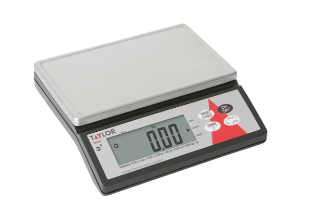 Taylor TE10R Scale, Electronic Portion Control, LCD, Tare, 10 lb, SS Platform - 4ea/Case