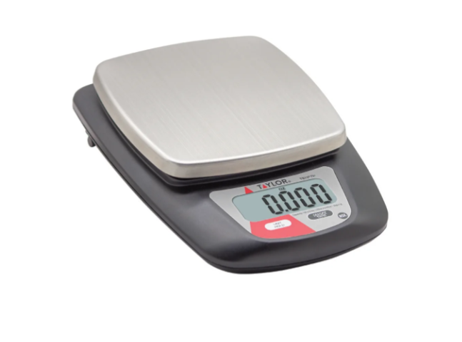 Taylor TE11FTP 11 lb Digital Portion Control Scale - 5 1/4" x 5 1/4", Stainless Steel - 4ea/Case