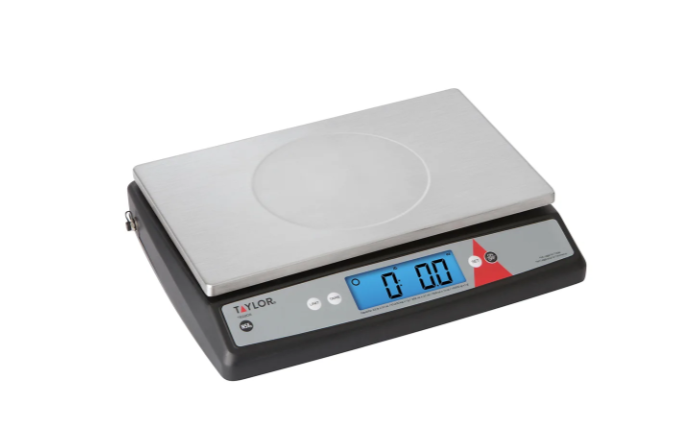 Taylor TE33OS 33 lb Digital Portion Control Scale - 11 1/4" x 7 1/4", Removable & Washable Platform - 2ea/Case
