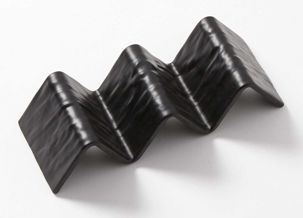 American Metalcraft THMB3 Black Faux-Slate Melamine Taco Holder 8"L x 3"W x 2"H - Holds 2 to 3 Tacos