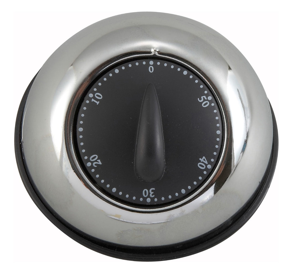 Winco TIM-78 Stainless Steel Long-Ring 60 Minute Mechanical Timer - 36/Case