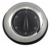 Winco TIM-78 Stainless Steel Long-Ring 60 Minute Mechanical Timer - 36/Case