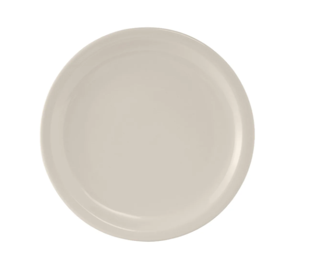 Tuxton TNR-008 9" Round Nevada Plate - Ceramic, American White - 2ea/Case