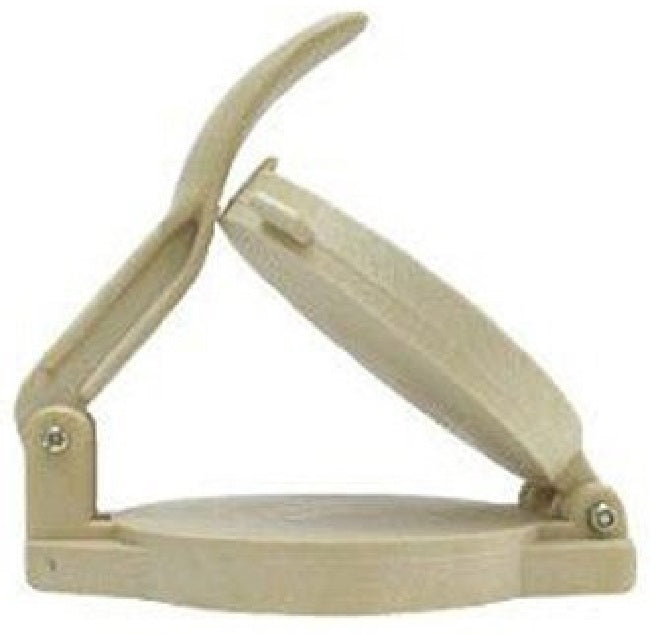 Jayhawk TPP65 Plastic Manual Tortilla Press 6-1/2" Dia. - Beige