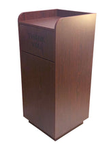 AAA Furniture Wholesale TRASH/MAH Thank You Trash Receptacle with Liner 20-1/4"W x 20"D x 47"H - Mahogany