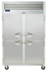 Traulsen G22000 2 section reach in freezer with four solid half doors 52 inch