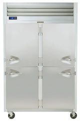 Traulsen G22001 52 inch 2 section reach in freezer with four solid half doors stainless steel commercial freezer