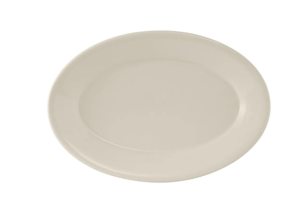 Tuxton TRE-013 11 5/8" x 8" Oval Reno Platter - Ceramic, American White