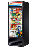 True GDM-26-HC~TSL01 30 inch black 1 glass swing door refrigerated merchandiser 26 cu ft commercial kitchen