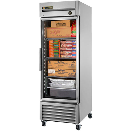 True T-23FG-HC~FGD01 1-Section Right Hinged 1 Glass Swing Door Reach-In Freezer 27" - 115v