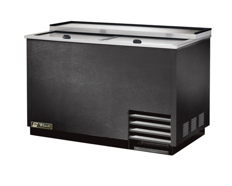 True T-50-GC-HC 50 inch black 2 section glass and plate chiller froster commercial bar equipment