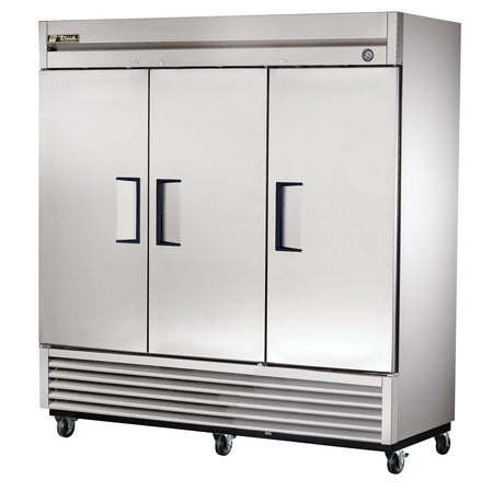 True T-72F-HC 3-Section Reach-In Freezer with Left/Right/Right Solid Swing Doors