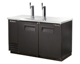 True TDD-2-HC commercial direct draw beer dispenser with two taps and solid doors
