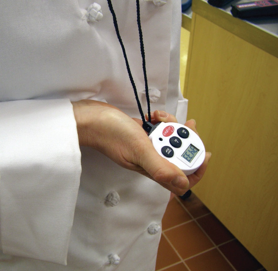 Cooper-Atkins TS100-0-8 Chef's 100 Minute Digital Timer / Stopwatch with Alarm and 18" Nylon Lanyard