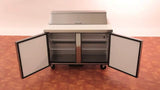 True TSSU-48-12-HC 2-Section 2 Door Refrigerated Salad/Sandwich Prep Table 48" - Holds (12) 1/6 Size Pans - 115v