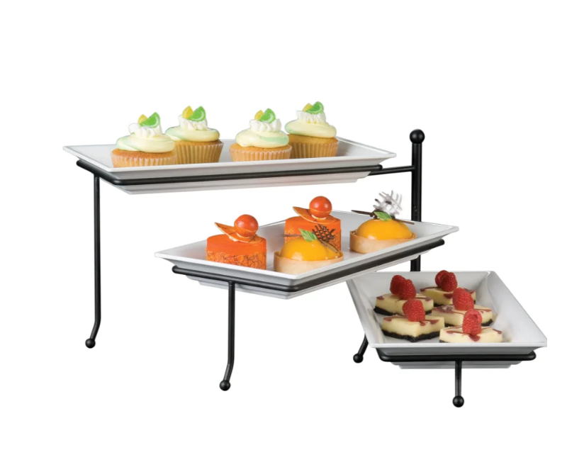 American Metalcraft TTMEL3 3 Tier Riser, Melamine