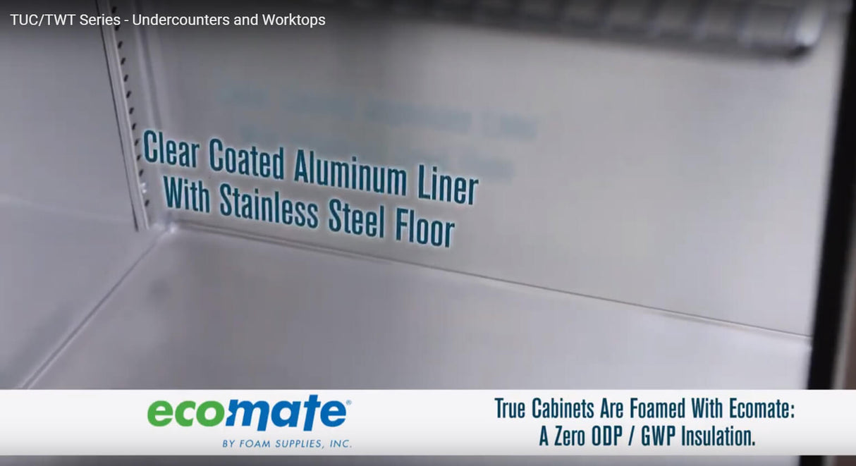 True TUC-24-HC 1-Section 1 Solid Door Undercounter Refrigerator 24" - 115v