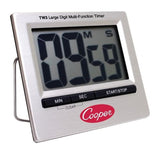 Cooper-Atkins TW3-0-8 Stainless Steel Large Digit Multi-Function 100 Minute Digital Timer - 6/Case