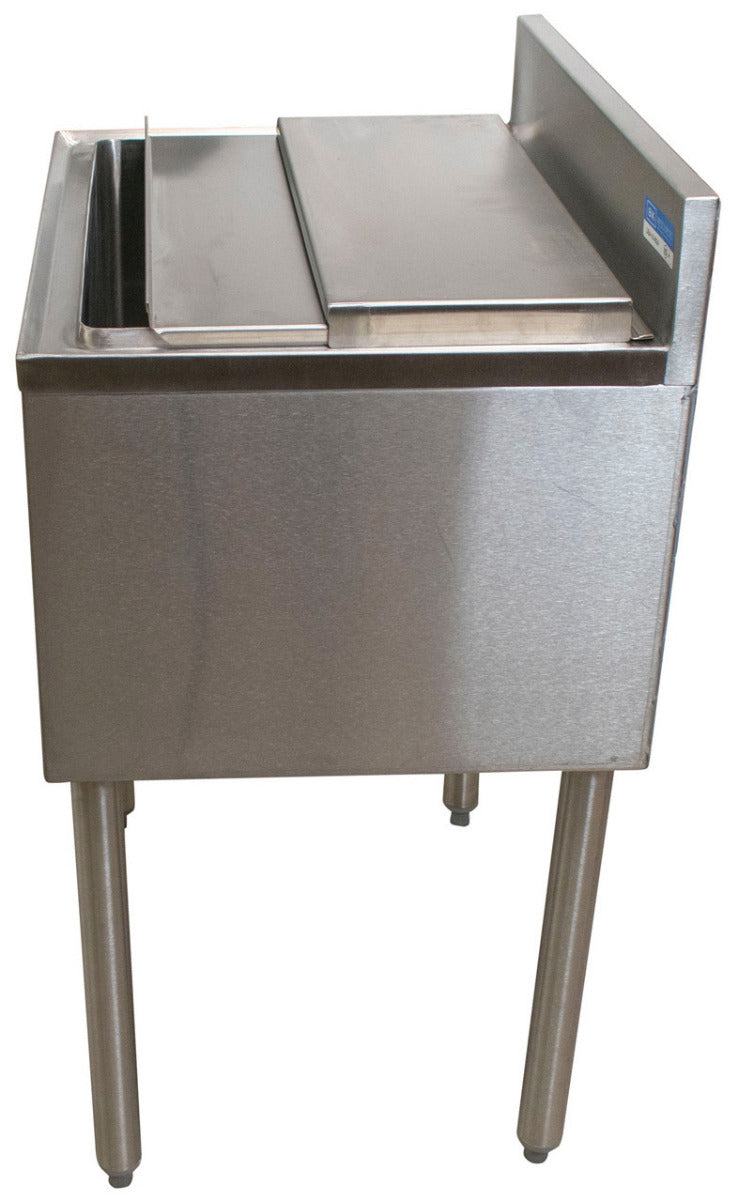 BK Resources UB4-18-IB36 Stainless Steel Underbar Insulated Ice Bin with Sliding Lid 18" x 36" - 100 lb./Capacity