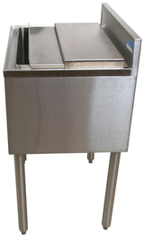 BK Resources UB4-18-IB36 Stainless Steel Underbar Insulated Ice Bin with Sliding Lid 18" x 36" - 100 lb./Capacity