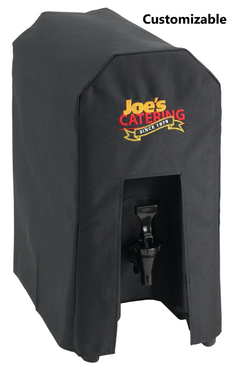 Cambro UC500CVR110 Camtainer Insulated Beverage Dispenser Customizable Polyester Cover - Black - for UC500 Series Dispensers