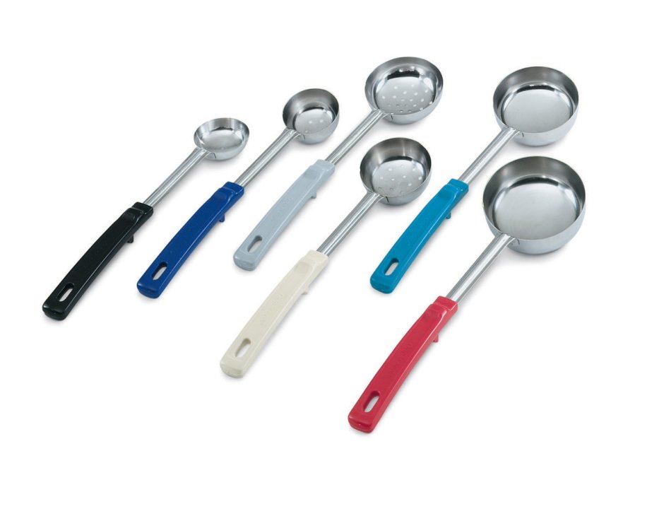Vollrath 62182 Spoodle 8 oz. Round Solid w/ Orange Handle