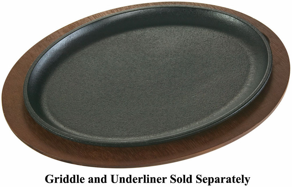 Lodge UJOP Jumbo Oval Wood Underliner with Walnut Finish 15-1/4" x 11-3/4" - fits LJOSH3 Griddle