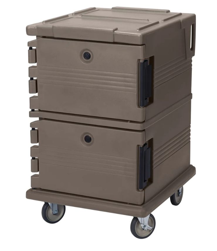 Cambro UPC1200194 Ultra Camcart® Insulated Food Carrier - 90 qt w/ (16) Pan Capacity, Granite Sand