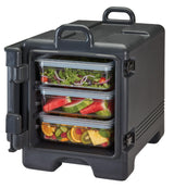 Cambro UPC300110 Ultra Pan Carrier Front Loading Insulated Food Pan Carrier 17" 36 qt. - Black - (4) Full Size 2-1/2" Deep Pan Capacity
