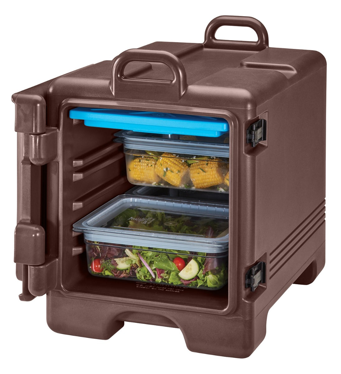 Cambro UPC300131 Ultra Pan Carrier Front Loading Insulated Food Pan Carrier 17" 36 qt. - Dark Brown - (4) Full Size 2-1/2" Deep Pan Capacity