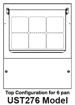 Traulsen UST276-D 1-Section 2 Drawer Refrigerated Salad/Sandwich Prep Table with Low Profile Flat Lid 27" - Holds (6) 1/6 Size Pans - 7.7 cu. ft. - 115v