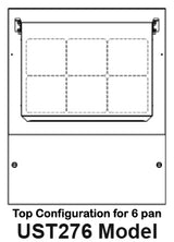 Traulsen UST276-D 1-Section 2 Drawer Refrigerated Salad/Sandwich Prep Table with Low Profile Flat Lid 27" - Holds (6) 1/6 Size Pans - 7.7 cu. ft. - 115v