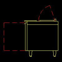 Traulsen UST279-L 1-Section Left Hinged 1 Door Refrigerated Salad/Sandwich Prep Table with Low Profile Flat Lid 27" - Holds (9) 1/6 Size Pans - 7.7 cu. ft. - 115v