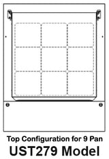 Traulsen UST279-R-SB 1-Section Right Hinged 1 Door Refrigerated Salad/Sandwich Prep Table with Low Profile Flat Lid & Stainless Steel Back 27" - Holds (9) 1/6 Size Pans - 7.7 cu. ft. - 115v