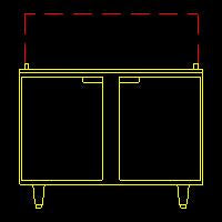 Traulsen UST4812-LR 2-Section Left/Right Hinged 2 Door Refrigerated Salad/Sandwich Prep Table with Low Profile Flat Lid 48" - Holds (12) 1/6 Size Pans - 14 cu. ft. - 115v