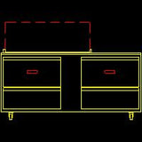 Traulsen UST7212-DD-SB 2-Section 4 Drawer Refrigerated Salad/Sandwich Prep Table with Low Profile Flat Lid & Stainless Steel Back 72" - Holds (12) 1/6 Size Pans - 20 cu. ft. - 115v