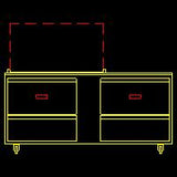 Traulsen UST7218-DD 2-Section 4 Drawer Refrigerated Salad/Sandwich Prep Table with Low Profile Flat Lid 72" - Holds (18) 1/6 Size Pans - 20 cu. ft. - 115v