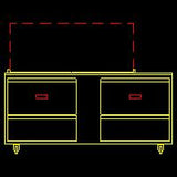 Traulsen UST7224-DD-SB 2-Section 4 Drawer Refrigerated Salad/Sandwich Prep Table with Low Profile Flat Lid & Stainless Steel Back 72" - Holds (24) 1/6 Size Pans - 20 cu. ft. - 115v