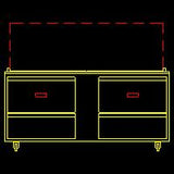 Traulsen UST7230-DD 2-Section 4 Drawer Refrigerated Salad/Sandwich Prep Table with Low Profile Flat Lid 72" - Holds (30) 1/6 Size Pans - 20 cu. ft. - 115v