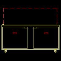 Traulsen UST7230-LR 2-Section Left/Right Hinged 2 Door Refrigerated Salad/Sandwich Prep Table with Low Profile Flat Lid 72" - Holds (30) 1/6 Size Pans - 20 cu. ft. - 115v
