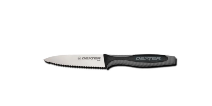 Dexter Russell V105SC-PCP 3 1/2" Paring Knife w/ Soft Rubber Handle, Carbon Steel - 12ea/Case