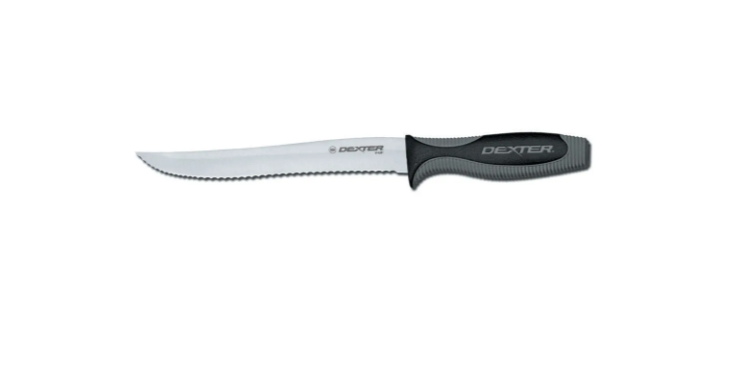 Dexter Russell V158SC-PCP 8" Utility Knife w/ Soft Rubber Handle, Carbon Steel - 6ea/Case